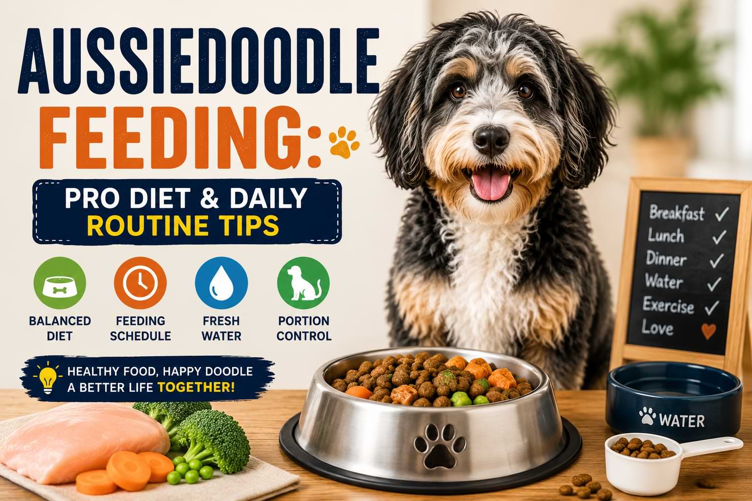 Aussiedoodle Feeding Pro Diet & Daily Routine Tips