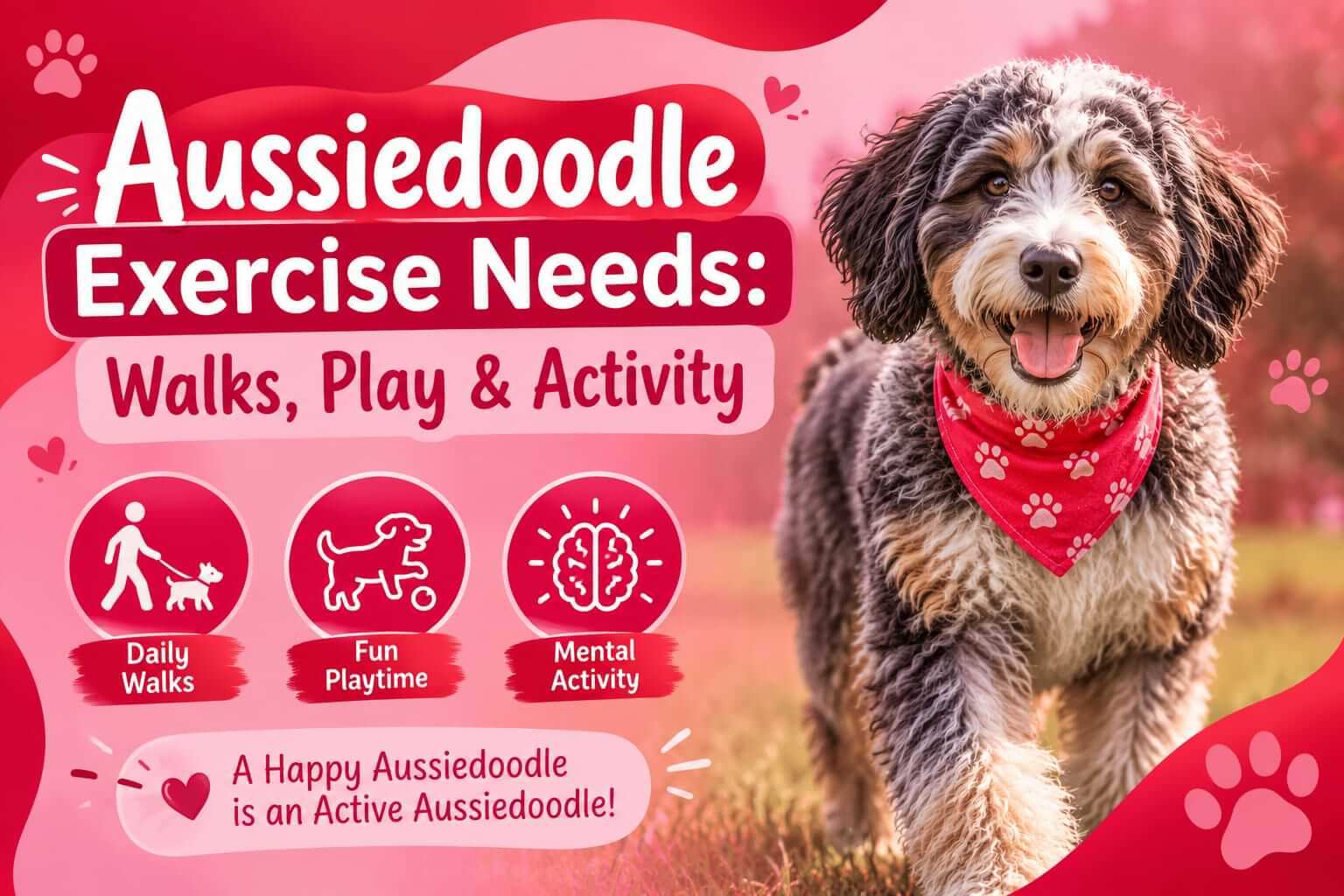 Aussiedoodle Exercise Needs Walks, Play & Activity