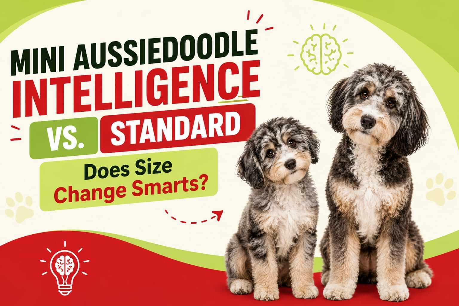 Mini Aussiedoodle Intelligence vs. Standard Does Size Change Smarts